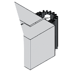 ANTI-PINCE DOIGTS ELEGANCE COTE CHARNIERE 7020 C PROTECTION M1 VACHETTE - Anodisé argent satiné - 1,40 Haut. m 1, 4