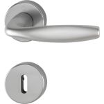 POIGNEE DE PORTE NEW YORK SUR ROSACE FINITION INOX HOPPE
