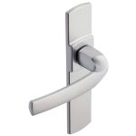 POIGNEE DE PORTE PETITE PLAQUE ARTIS FINITION CHROME VELOURS VACHETTE ASSA ABLOY