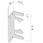 GACHE COUDEE POUR SERRURE DE PORTE DE GARAGE TIRARD
