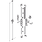 KIT SERRURE 2 A 3 POINTS MULTI REVERSO TIRARD