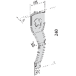 POIGNEE POUR SERRURE DE PORTE DE GARAGE TIRARD
