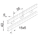 RAIL PROFILE DROIT POUR MONTURE A GALET BOB 50 MANTION