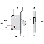 SERRURE A CROCHET RENTRANT GRAND COFFRE