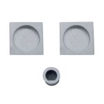 SET DE POIGNEES CUVETTE CARRE RONDE