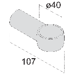 SUPPORT POUR TUBE INOX DROIT