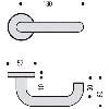 BEQUILLE DOUBLE SUR ROSACE LIGNE LINOX MODELE 492/6450 VACHETTE ASSA ABLOY