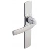 POIGNEE DE PORTE GRANDE PLAQUE ARTIS FINITION CHROME VELOURS VACHETTE ASSA ABLOY