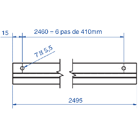 ACCROCHE POUR BANDEAU BOIS MANTION