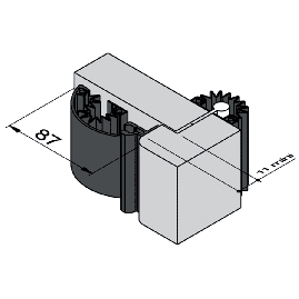 ANTI-PINCE DOIGTS ELEGANCE COTE FEUILLURE 7012 F PROTECTION M1 VACHETTE - Anodisé argent satiné - 1,40 Haut. m 1, 4