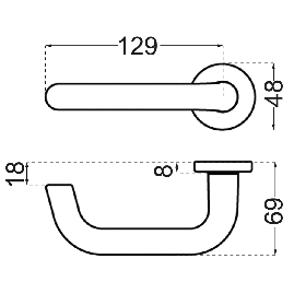 POIGNEE DOUBLE BERCY 1325 FINITION ARGENT VACHETTE