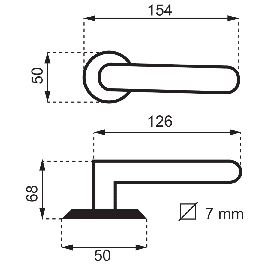 POIGNEE DOUBLE INOX ET PORCELAINE CADAP