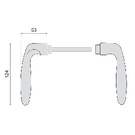 POIGNEE DOUBLE VERONA FINITION INOX HOPPE