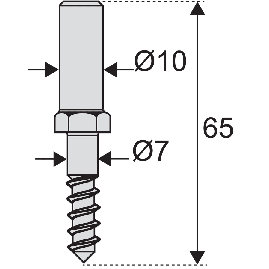DARDENNE POUR ESPAGNOLETTE DROIT A VISSER