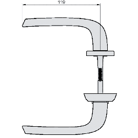 POIGNEE DE PORTE DE SECURITE SECUMAX SECUMAX UP VACHETTE