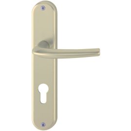 POIGNEE DE PORTE SAN DIEGO GRANDE PLAQUE FINITION CHAMPAGNE HOPPE