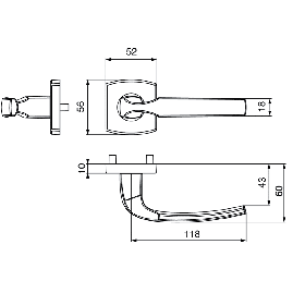 POIGNEE DE PORTE SUR ROSACE ARTIS VACHETTE ASSA ABLOY