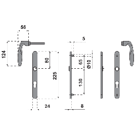 POIGNEE DE PORTE TOKYO RESISTA PLAQUE ETROITE POIGNEE DE PORTE TOKYO RESISTA PLAQUE ETROITE HOPPE
