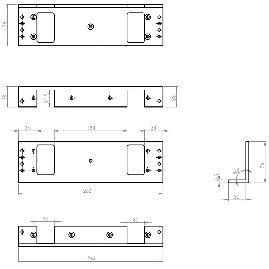 EQUERRE DE FIXATION POUR VENTOUSE EN APPLIQUE EN L 500 KG DIGIT
