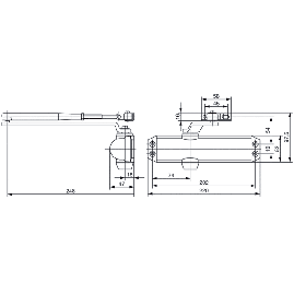 FERME-PORTE A PIGNON ET CREMAILLERE DC 120 VACHETTE ASSA ABLOY
