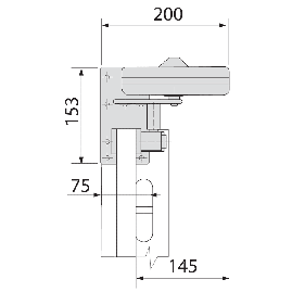FERME-PORTE POUR PORTILLON EXTERIEUR STREMLER - Noir - 1 000 Larg. maxi portail mm 1000
