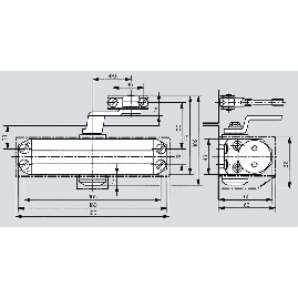 Ferme-porte Dorma  TS77 force 3 argent