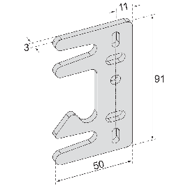 GACHE PLATE POUR SERRURE DE PORTE DE GARAGE TIRARD