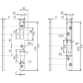 JEU DE GACHES POUR SERRURE 5000 A2P** VACHETTE