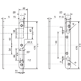 JEU DE GACHES POUR SERRURE 5900 A2P** VACHETTE