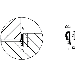 JOINT TPE POSE SUR OUVRANT CAOUTCHOUC S5772F KISO