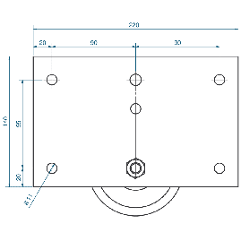 MONTURE GALET FONTE GORGE RONDE 980 GR MANTION