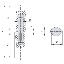 PAUMELLE A SOUDER ECONOMIQUE ACIER BAGUE LAITON