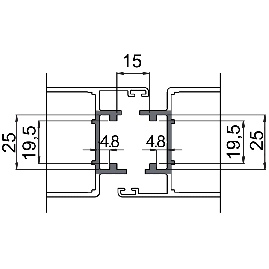 PAUMELLE POUR PORTE VELOX A CLAMER VELOX TOP 2 LAMES 5504AI FAPIM