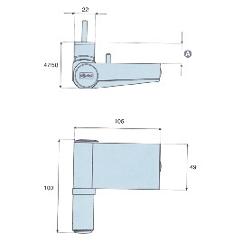 PAUMELLE POUR PROFIL PVC FLORENCE 105 FAPIM