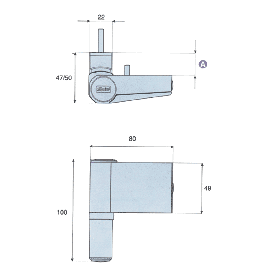 PAUMELLE POUR PROFIL PVC FLORENCE 80 FAPIM