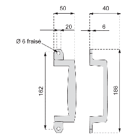 POIGNEE DE PORTE RENVOYEE ZAMAK POIGNEE DE PORTE RENVOYEE ZAMAK VACHETTE ASSA ABLOY