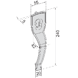 POIGNEE POUR SERRURE DE PORTE DE GARAGE TIRARD