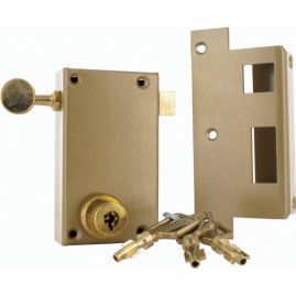 Serrure en applique 1 point Pollux verticale à tirage