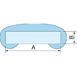 PROFIL DE MAIN COURANTE EN PVC A x B mm 40 x 8