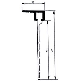 PROFILE AVEC JOINT A LEVRE AJUSTABLE A 90° JUNG ETANCHEITE