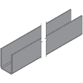 RAIL DE GUIDAGE EN U MANTION - 2 - 25 x 17