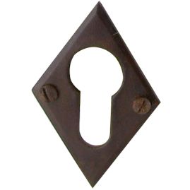 ROSACE FER LOSANGE FINITION ROUILLE CIRE BRIONNE