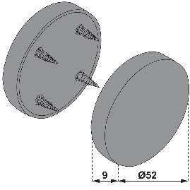 ROSACE RONDE R92 ET S80 BLANC 19