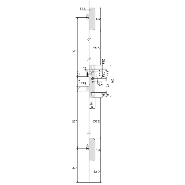 SERRURE 3 POINTS PENE DORMANT ET DEMI-TOUR 6470 PENE BASCULANT COURT STREMLER