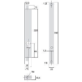 SERRURE A CONDAMNATION HAUT ET BAS 2 POINTS SERIE 2253 STREMLER