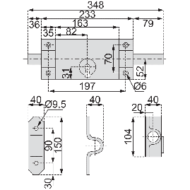 SERRURE DE PRISON TYPE SANTE