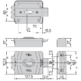 SERRURE ELECTRIQUE POUR CYLINDRE EUROPEEN V 90