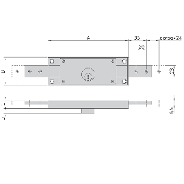SERRURE HORIZONTALE POUR RIDEAU METALLIQUE