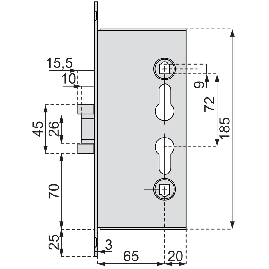 SERRURE REVERSIBLE CF500 PORTE COUPE-FEU TESA SECURITE FRANCE