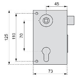 SERRURE VERTICALE INOX A FOUILLOT